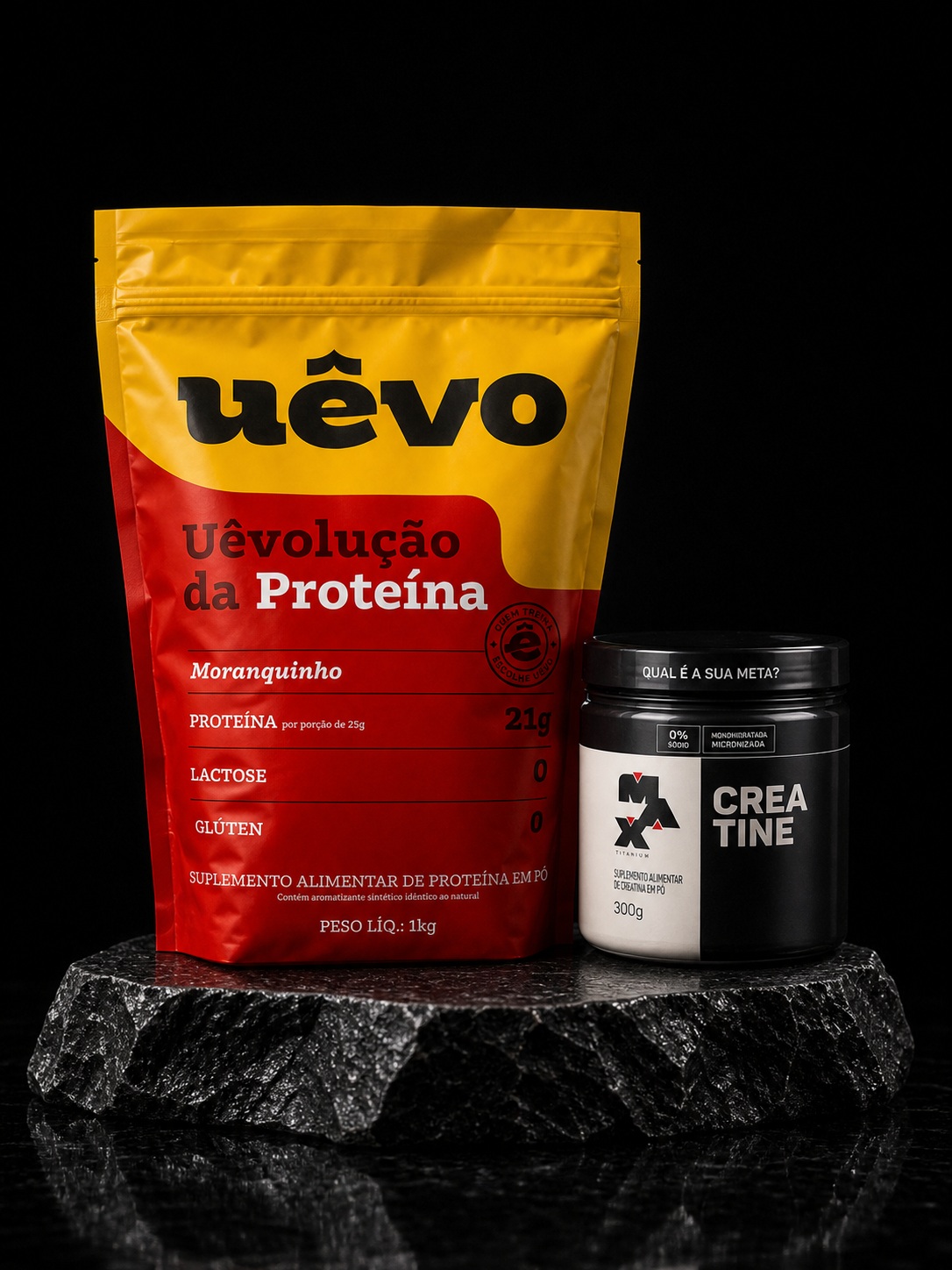 Combo Uêvo Proteína 1kg + Creatina 300g