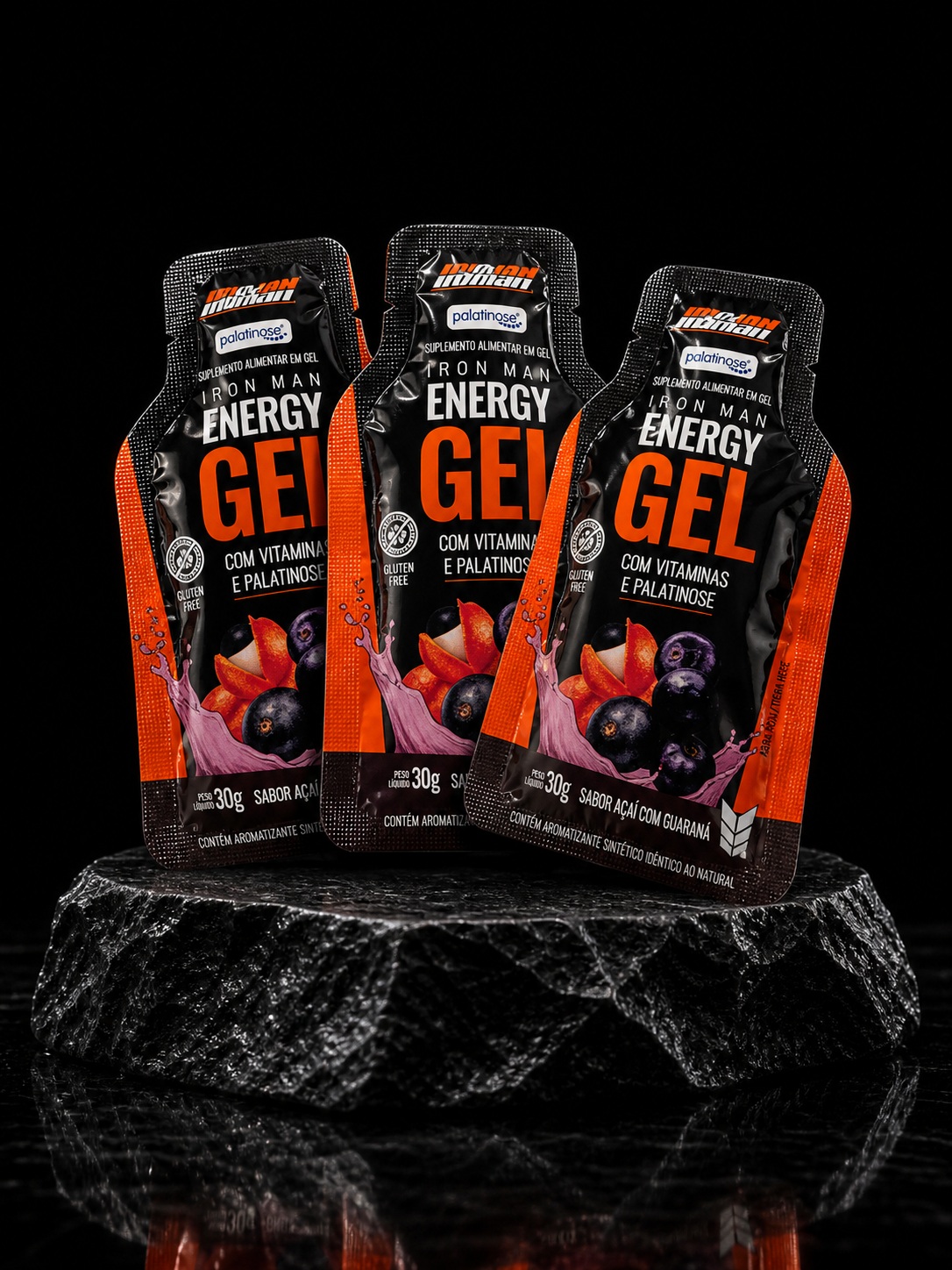 Kit 3 Energy Gel Iron Man – Açaí com Guaraná