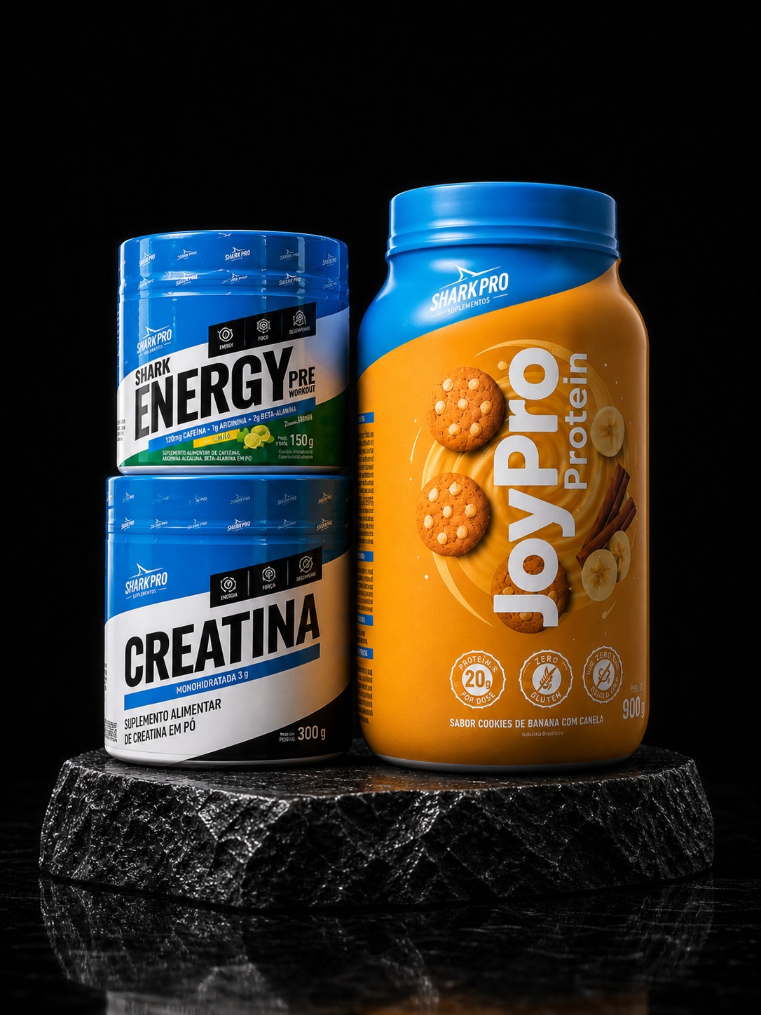 Combo JoyPro Protein + Creatina + Energy Pré-Treino