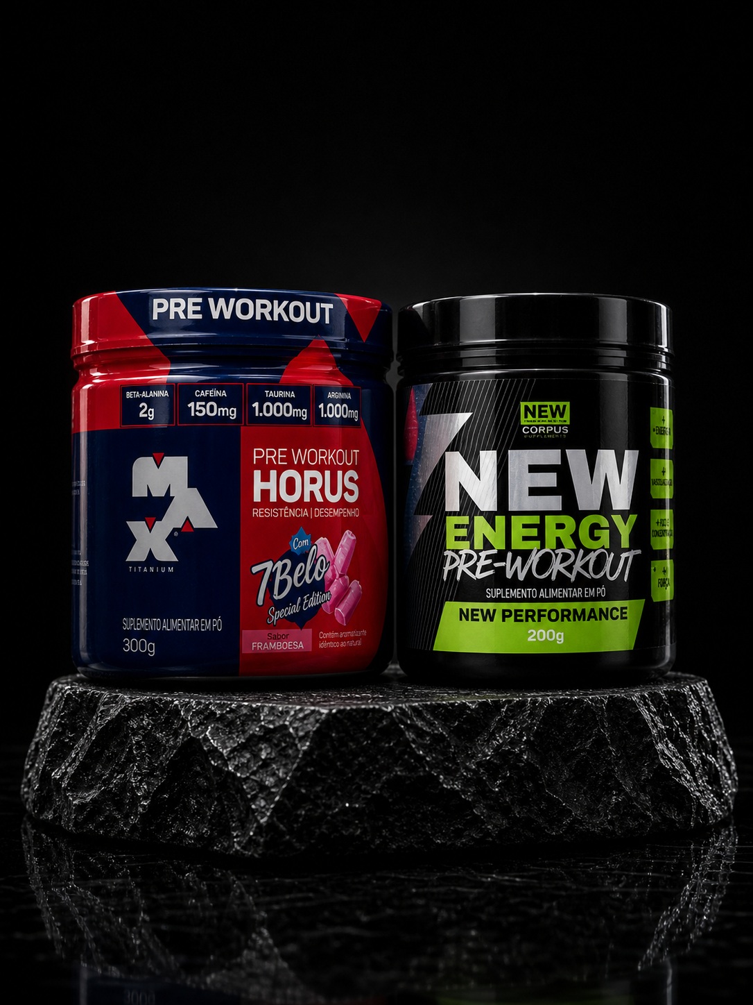 Combo Pré-Treino Horus 7 Belo + New Energy
