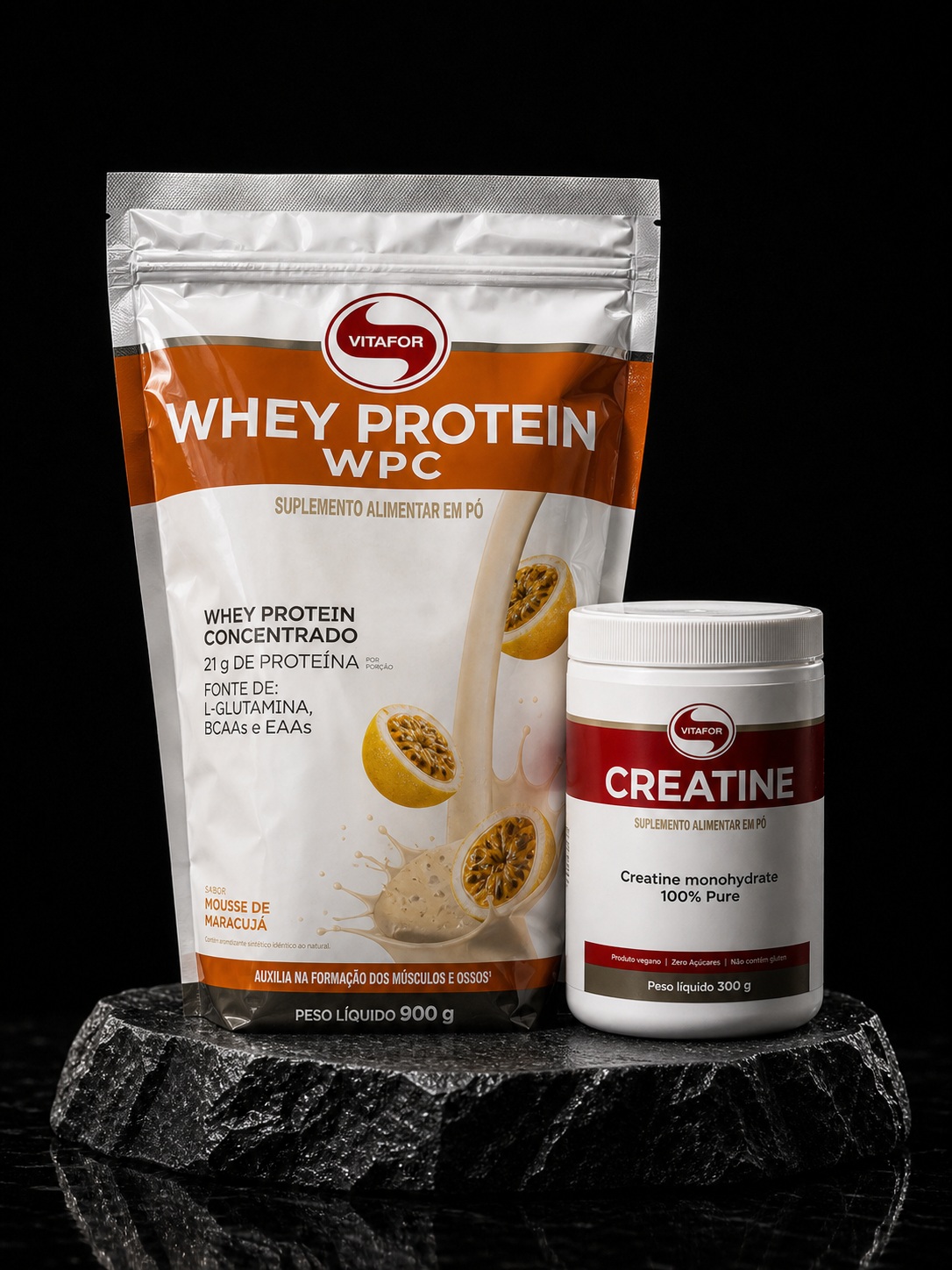 Combo Whey Protein WPC 900g + Creatine 300g