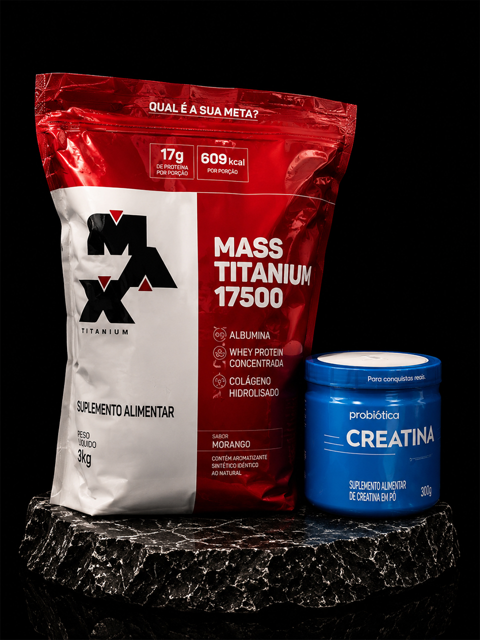 Combo Mass Titanium 17500 + Creatina 300g